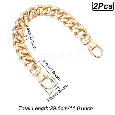 2Pcs Aluminum Curb Chain Bag Handles FIND-WR0007-05KCG-1