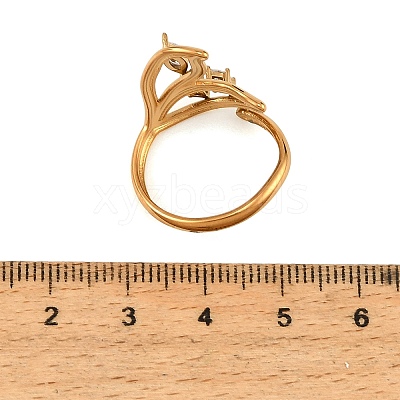 304 Stainless Steel Micro Pave Cubic Zirconia Finger Rings for Women SA-CBAABBA-19G-1