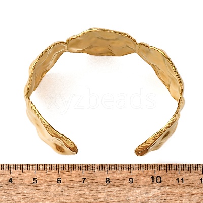 304 Stainless Steel Cuff Bangles for Women BJEW-G749-06G-1