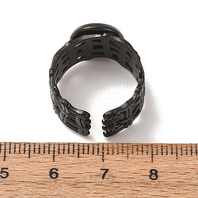 Woven Bezel 304 Stainless Steel Cuff Ring Components SA-CBAD8FA-01EB-02-1