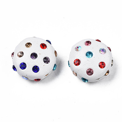 Polymer Clay Rhinestone Beads RB-S056-27H-1