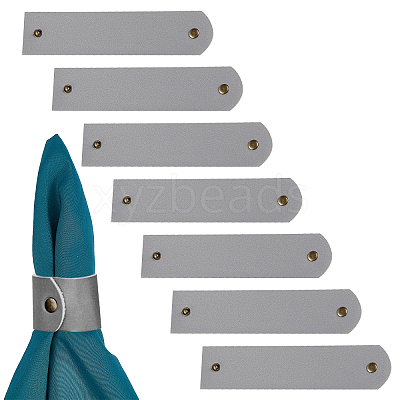 Rectangle PU Leather Napkin Buckle AJEW-WH0129-94B-1