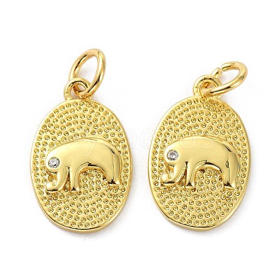 Brass Rhinestone Pendants KK-B046-10G-1