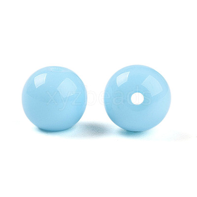 Opaque Solid Color Glass Beads GLAA-N007-8mm-A15-1