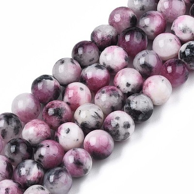 Natural Dyed Persian Jade Gemstone Bead Strands G-R271-8mm-XP13-1
