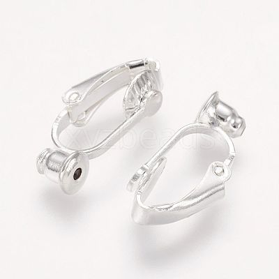 Brass Clip-on Earring Converters Findings KK-Q115-S-1