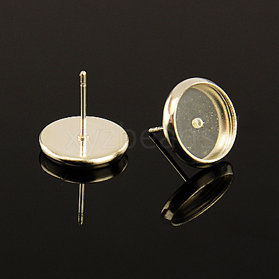 Brass Stud Earring Settings LS-IFIN-Q006-AB-NF-1