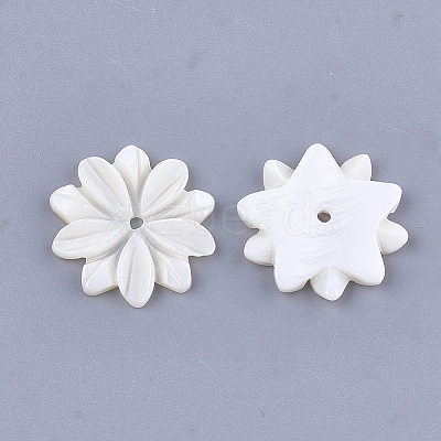 Carved Freshwater Shell Beads Y-SHEL-T012-52-1