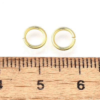 Brass Open Jump Rings X-KK-V007-004G-06-1
