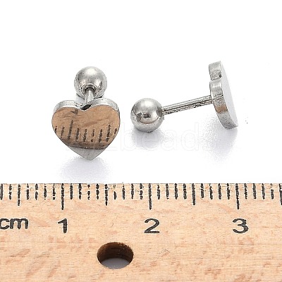 Tarnish Resistant 201 Stainless Steel Barbell Cartilage Earrings EJEW-R147-41-1