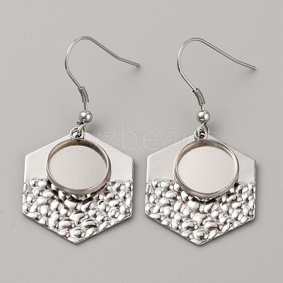 304 Stainless Steel Geometry Dangle Earring Settings FIND-WH0032-74P-04-1