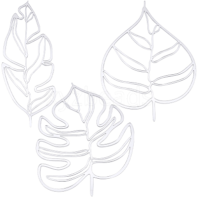 Leaf Acrylic Mirror Wall Stickers OACR-WH0032-06A-1