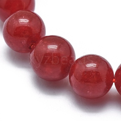 Natural Jade Bead Stretch Bracelets X-BJEW-K212-B-036-1