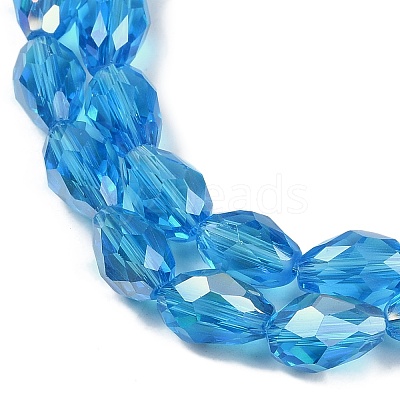 Transparent Electroplate Glass Beads Strands EGLA-N013-T6mm-B17-1