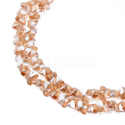 Electroplate Transparent Glass Beads Strands EGLA-N002-20A-F03-1