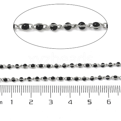304 Stainless Steel Enamel Twisted Chains STAS-R100-40P-08-1
