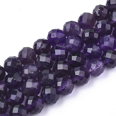Natural Amethyst Beads Strands X-G-S345-8mm-010-1