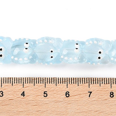 Transparent Glass Beads Strands LAMP-L078-010E-1