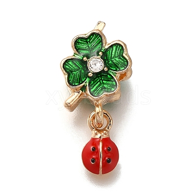 Rack Plating Alloy Crystal Rhinestone European Dangle Charms PALLOY-P307-20G-1