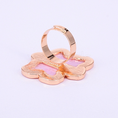 Adjustable Resin Palette Rings MRMJ-WH0060-74B-1