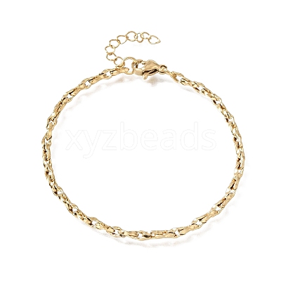 3MM 304 Stainless Steel Twisted Oval Link Chain Bracelets for Man and Women SA-CBAB767-17A-G-1