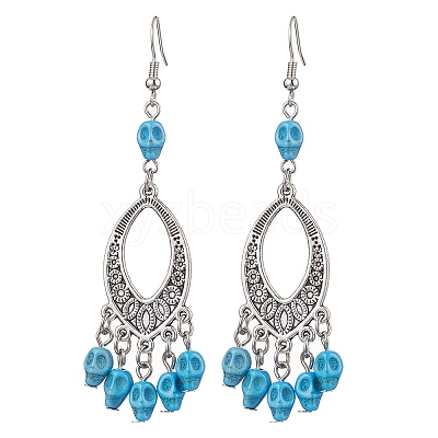2 Pairs Brass Dangle Earrings EJEW-JE05890-05-S-1