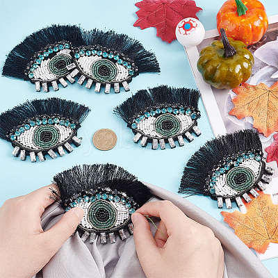 Evil Eye with Eyelash Appliques DIY-WH0401-32-1