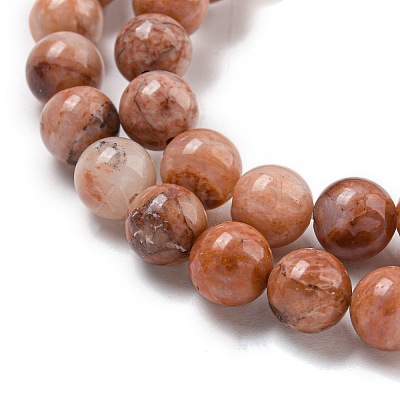 Natural Pink Aventurine Beads Strands G-P257-05-8mm-1