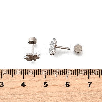 304 Stainless Steel Stud Earrings EJEW-H161-01P-H-1