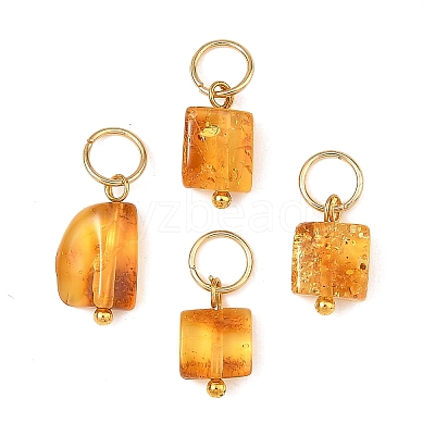 Natural Amber Pendants PALLOY-JF06049-1