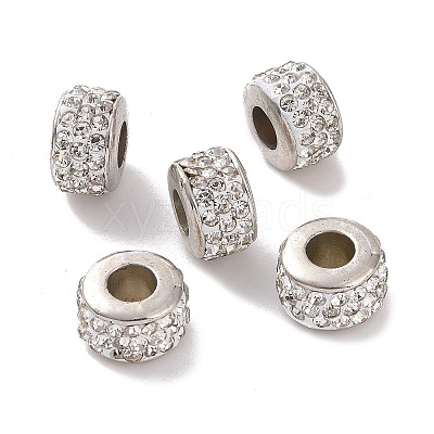 Platinum Color Core CCB Plastic European Bead FIND-H044-01A-P-1