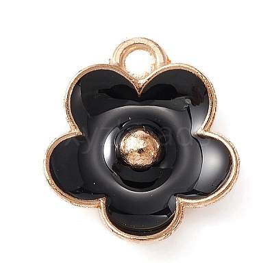 Light Gold Plated Alloy Enamel Pendants ENAM-YW0002-20E-1
