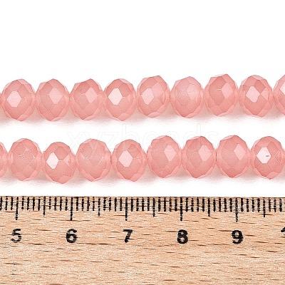 Baking Paint Imitation Jade Glass Bead Strands DGLA-A034-J8MM-A31-1