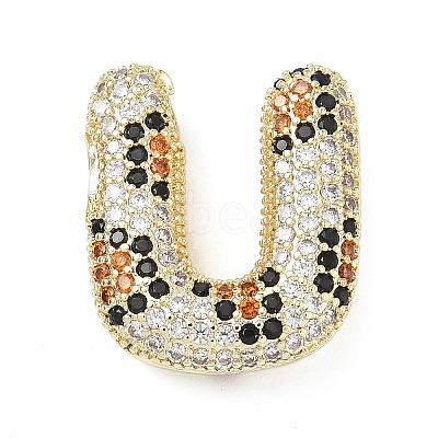 Brass Micro Pave Cubic Zirconia Pendants KK-Z108-02G-U-1