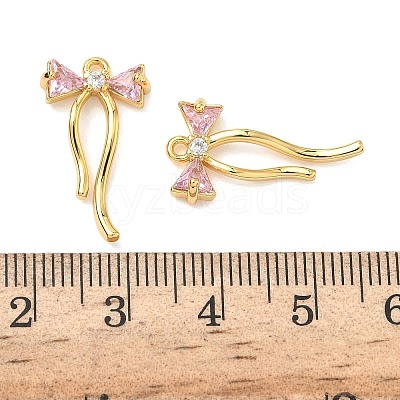 Brass Micro Pave Cubic Zirconia Pendants X-KK-A281-10G-03-1