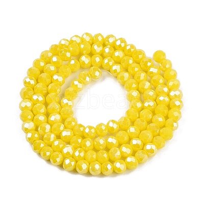 Electroplate Glass Beads Strands EGLA-A044-P4mm-A04-1