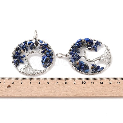 Natural Dyed Lapis Lazuli Big Pendants G-G910-K31-P-1