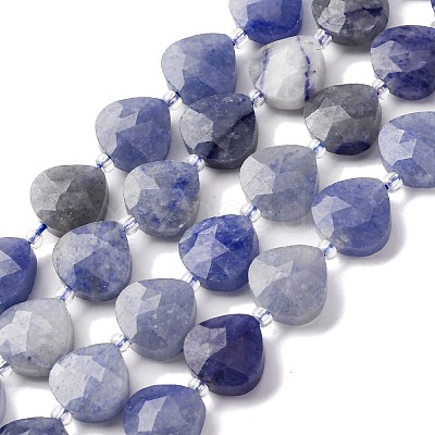 Natural Blue Aventurine(Dyed & Heated) Beads Strands G-P570-E08-02-1