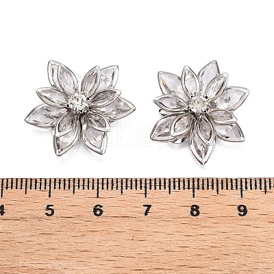 Acrylic Rhinestone Flower Flat Back Cabochons LS-RSB027-06-1