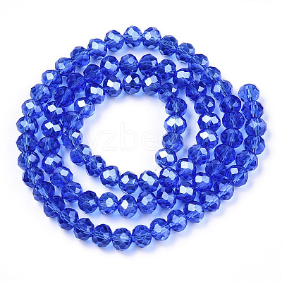 Electroplate Glass Beads Strands EGLA-A034-T6mm-A32-1