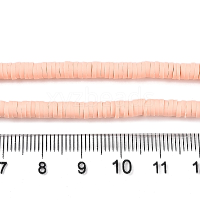 Flat Round Handmade Polymer Clay Beads CLAY-R067-6.0mm-13-1