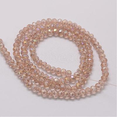 Electroplate Glass Bead Strands GLAA-K016-2x3mm-03FR-1