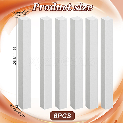 6Pcs White Corundum Grinding Whet Stone AJEW-GA0006-92-1