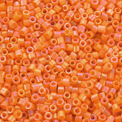 Frosted Glass Cylinder Beads SEED-S047-O-001-1