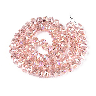 Electroplate Glass Beads Strands X-EGLA-T021-20J-1
