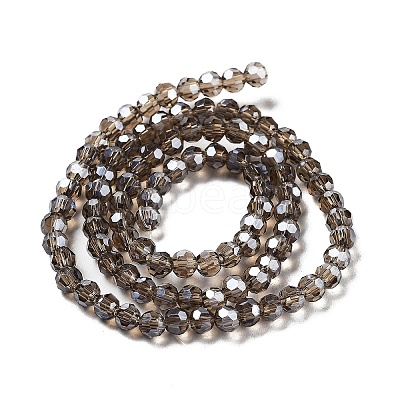 Electroplate Transparent Glass Beads Strands EGLA-A035-T4mm-A16-1