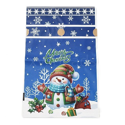 Christmas Snowman Plastic  Packing Pouches Drawstring Bags ABAG-Q053-05C-1