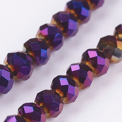Electroplate Glass Beads Strands LS-EGLA-D020-3x2mm-84-1