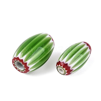 Handmade Millefiori Glass Barrel Beads LA-N002-03F-1