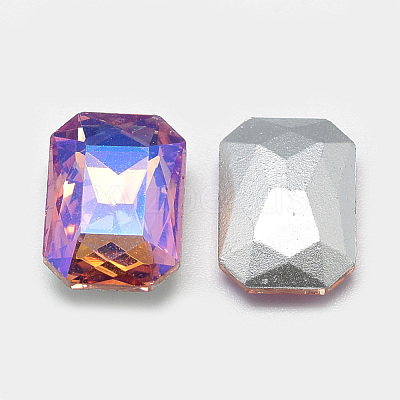 Pointed Back Glass Rhinestone Cabochons RGLA-T019-10x14mm-04-1